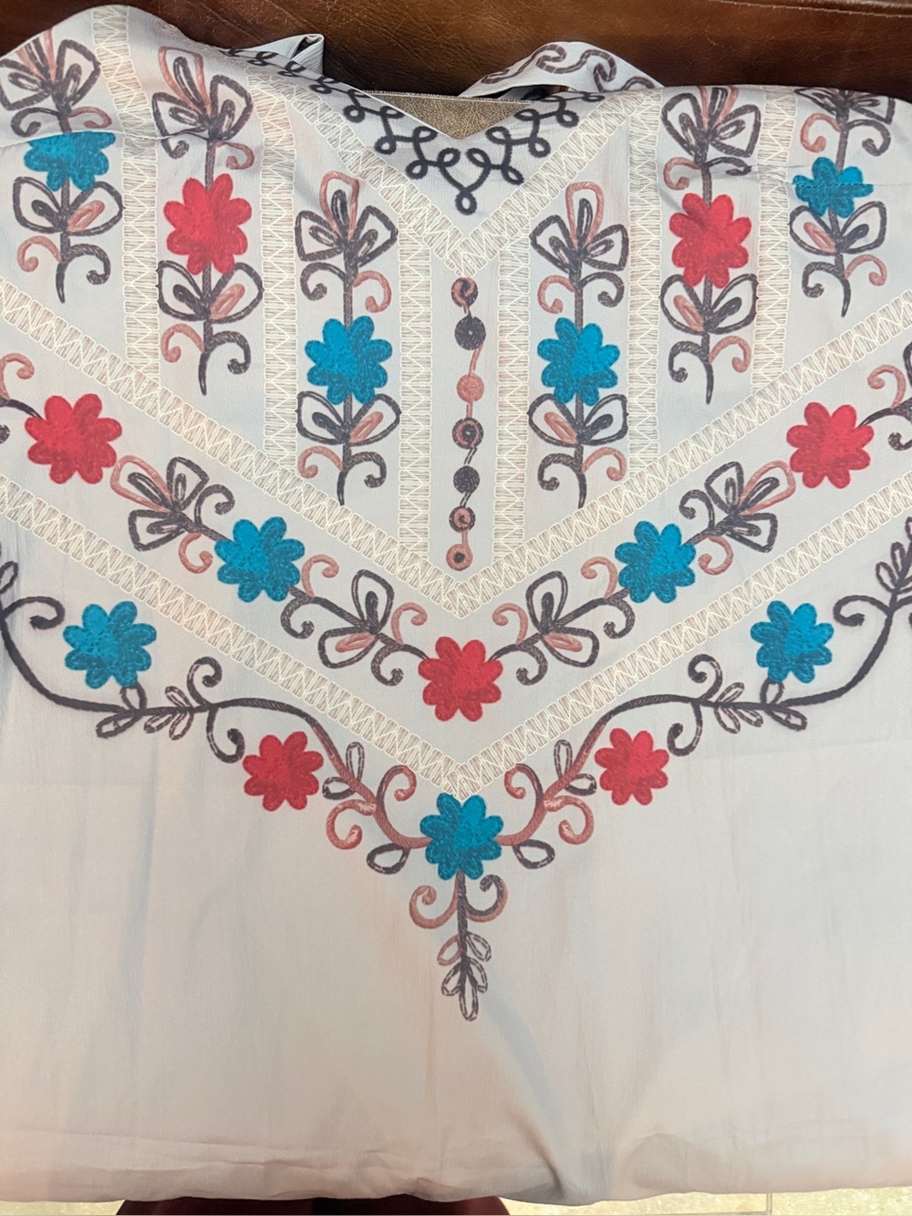 NWOT Sleeveless Embroidered Beige Maxi Dress - Picture 3 of 3